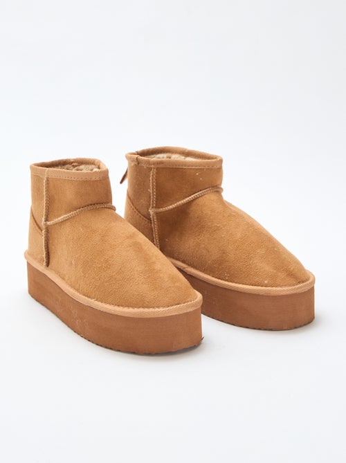 Botins curtos em camurça - Kiabi