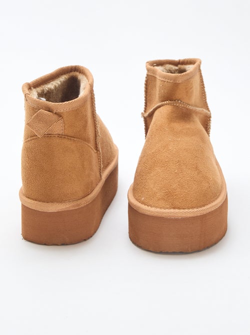 Botins curtos em camurça - Kiabi