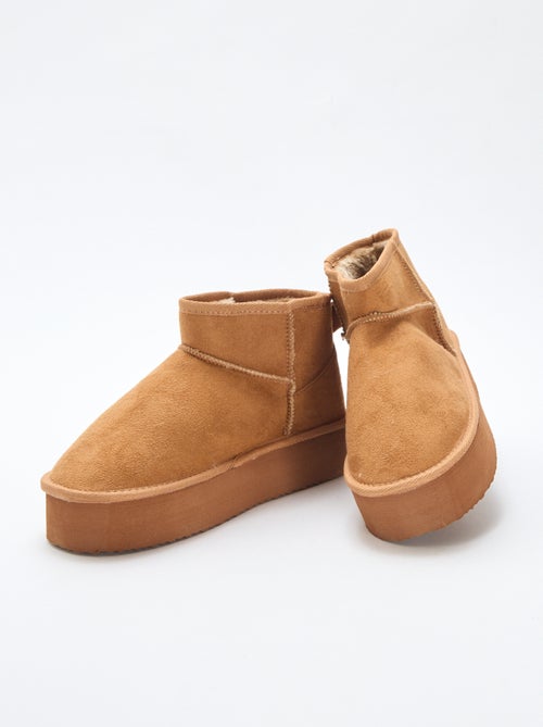 Botins curtos em camurça - Kiabi