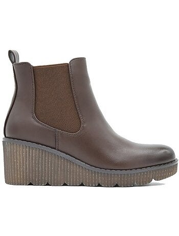 Botins de cunha material sintético montevita