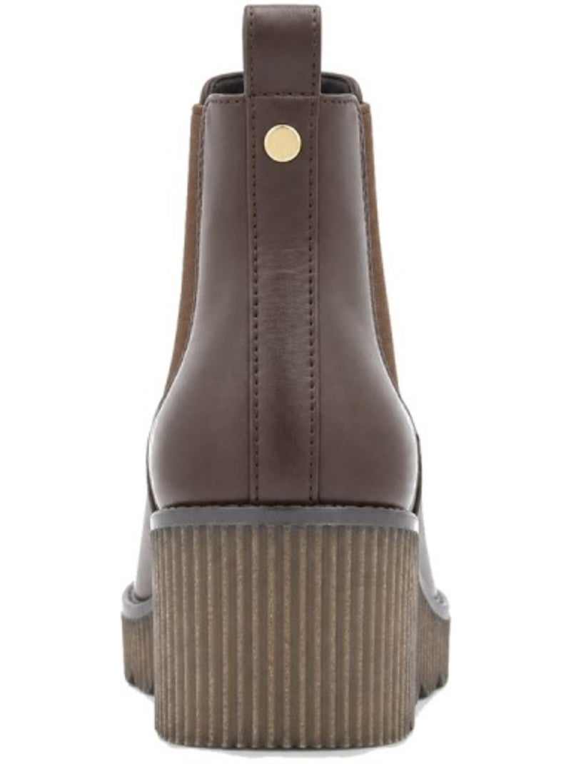 Botins de cunha material sintético montevita Castanho - Kiabi