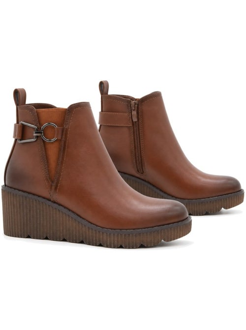 Botins de cunha material sintético montevita - Kiabi