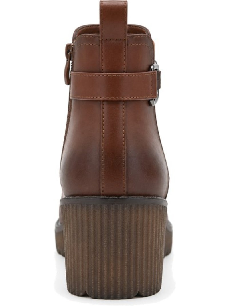 Botins de cunha material sintético montevita Castanho - Kiabi