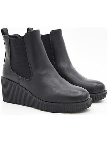 Botins de cunha material sintético montevita
