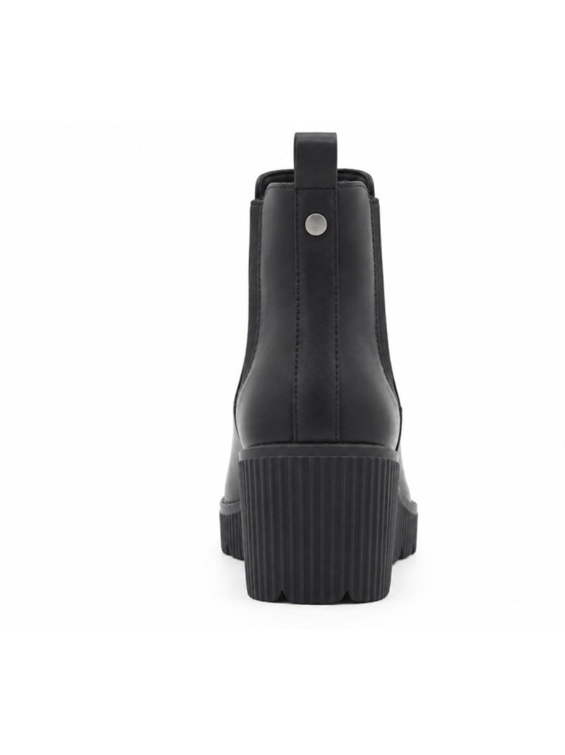 Botins de cunha material sintético montevita Preto - Kiabi