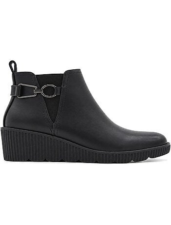 Botins de cunha material sintético montevita
