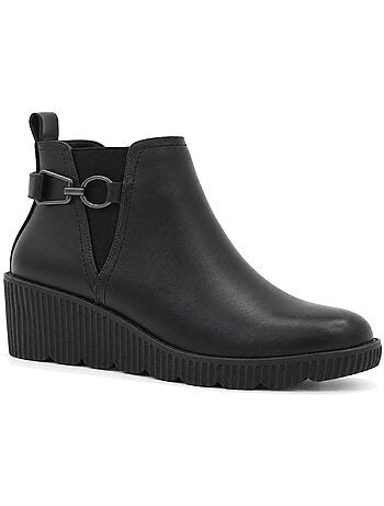 Botins de cunha material sintético montevita