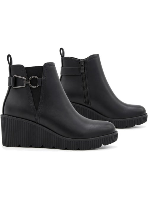 Botins de cunha material sintético montevita - Kiabi Botins de cunha material sintético montevita - Kiabi