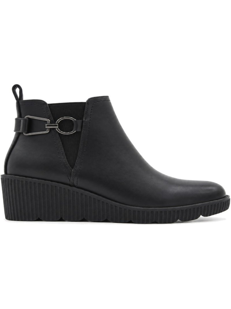 Botins de cunha material sintético montevita Preto - Kiabi