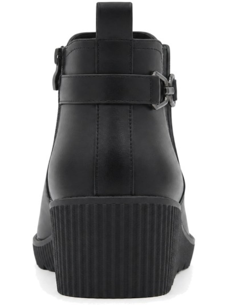 Botins de cunha material sintético montevita Preto - Kiabi