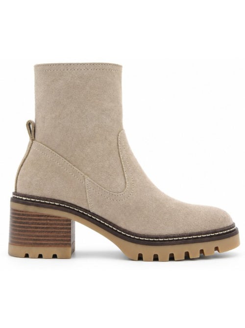 Botins de salto couro natural purapiel - Kiabi Botins de salto couro natural purapiel - Kiabi
