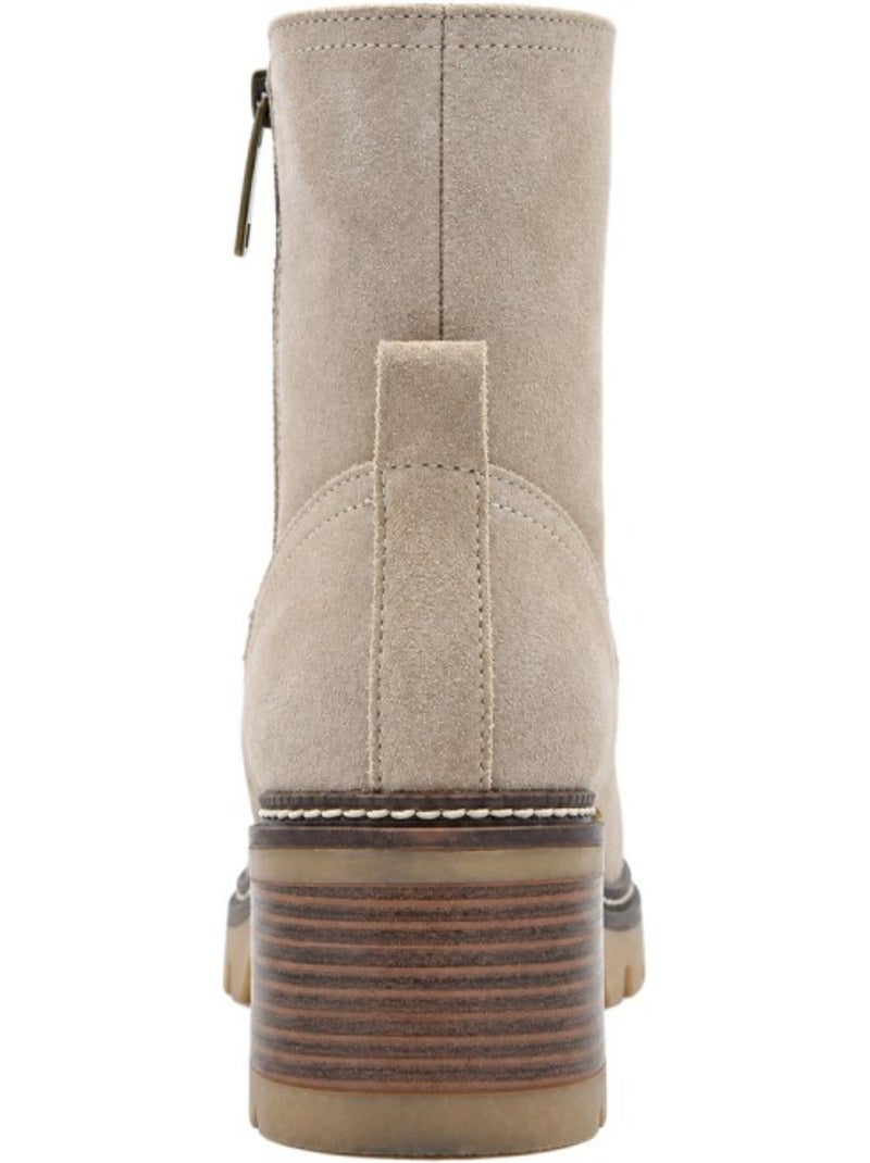 Botins de salto couro natural purapiel Bege - Kiabi