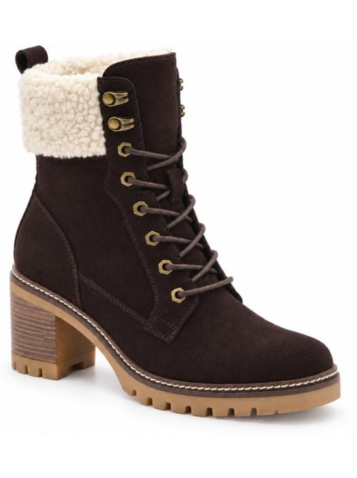 Botins de salto couro natural purapiel - Kiabi Botins de salto couro natural purapiel - Kiabi