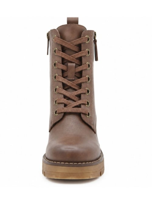 Botins de salto couro natural purapiel - Kiabi Botins de salto couro natural purapiel - Kiabi