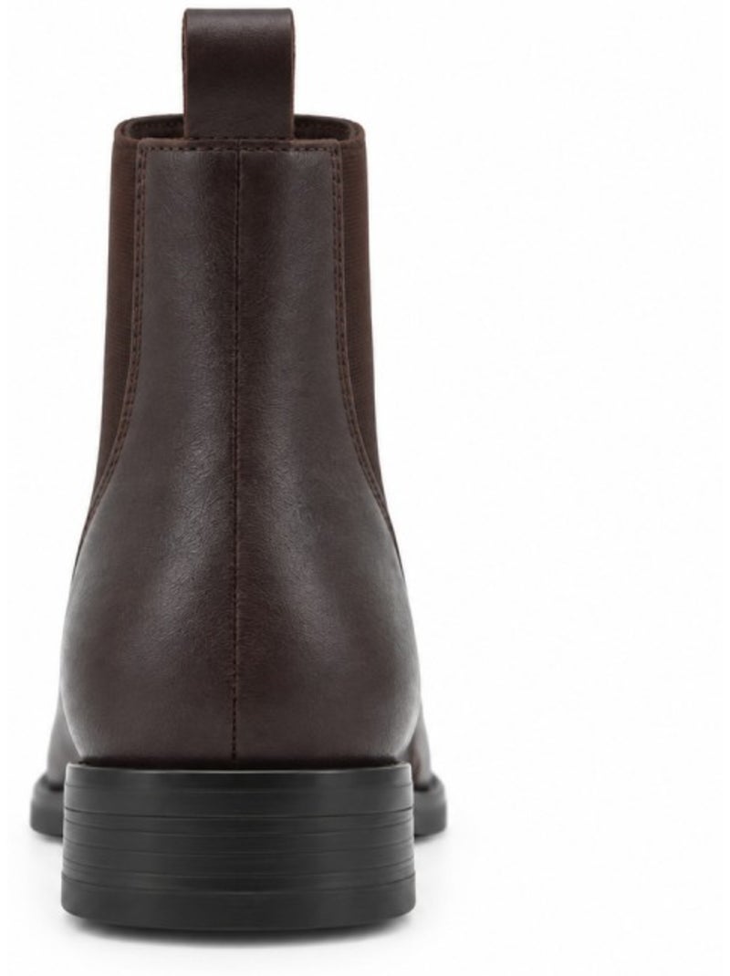 Botins de salto couro natural purapiel Castanho - Kiabi