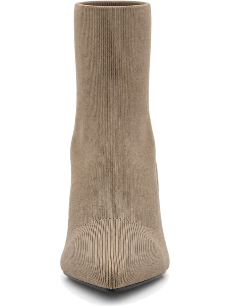 Botins de salto couro natural purapiel Castanho - Kiabi