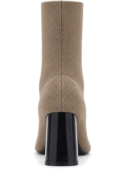 Botins de salto couro natural purapiel - Kiabi
