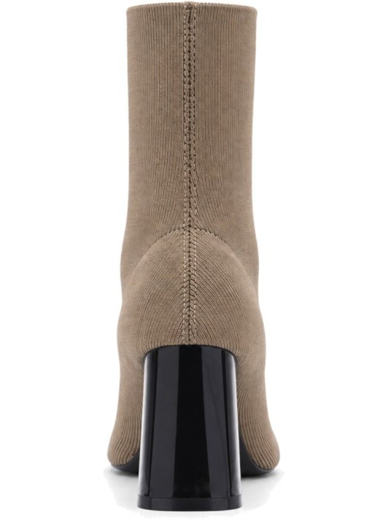 Botins de salto couro natural purapiel Castanho - Kiabi