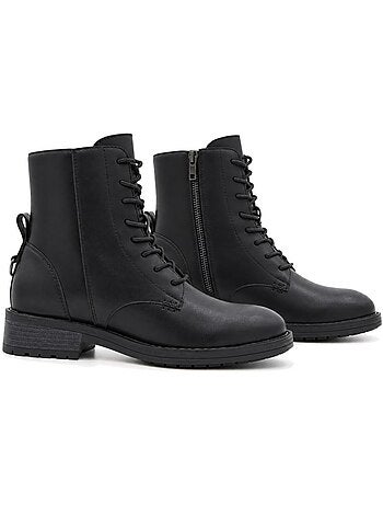 Botins de salto couro natural purapiel