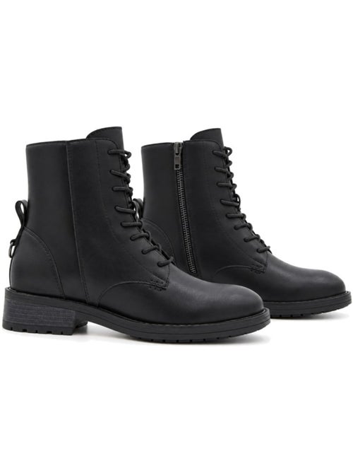 Botins de salto couro natural purapiel - Kiabi Botins de salto couro natural purapiel - Kiabi