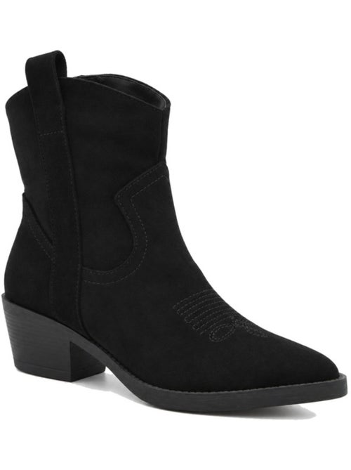 Botins de salto couro natural purapiel - Kiabi Botins de salto couro natural purapiel - Kiabi