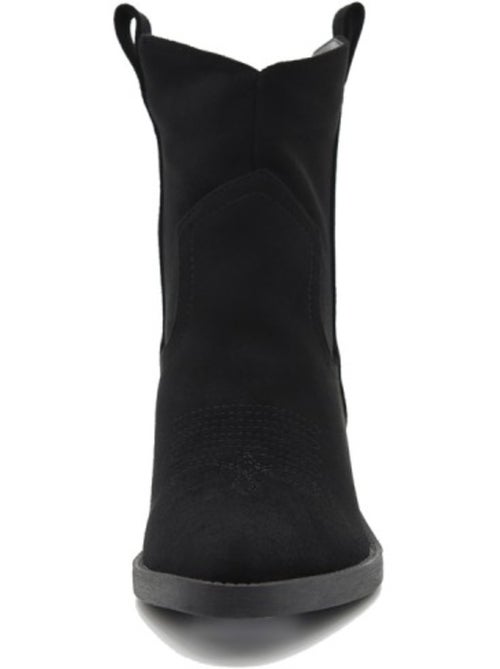 Botins de salto couro natural purapiel - Kiabi Botins de salto couro natural purapiel - Kiabi
