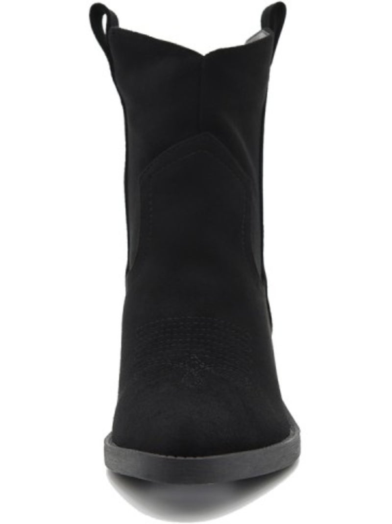 Botins de salto couro natural purapiel Preto - Kiabi
