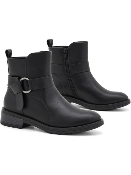 Botins de salto couro natural purapiel - Kiabi Botins de salto couro natural purapiel - Kiabi