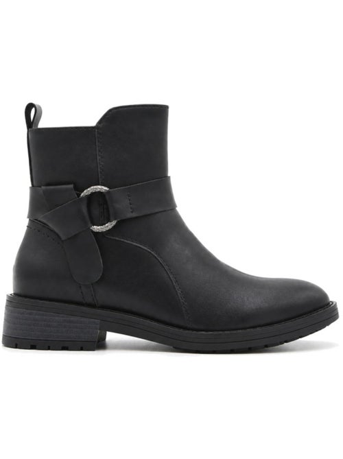 Botins de salto couro natural purapiel - Kiabi Botins de salto couro natural purapiel - Kiabi