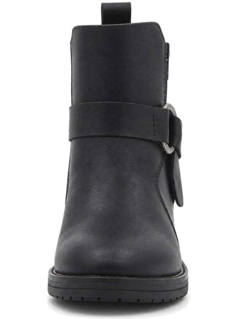 Botins de salto couro natural purapiel Preto - Kiabi