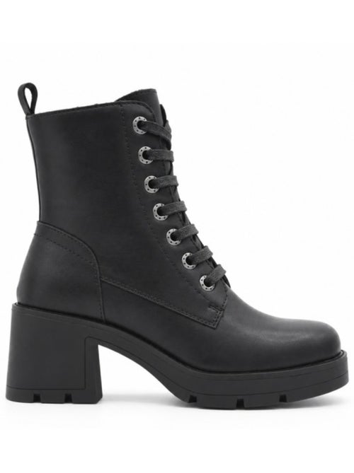 Botins de salto couro natural purapiel - Kiabi Botins de salto couro natural purapiel - Kiabi