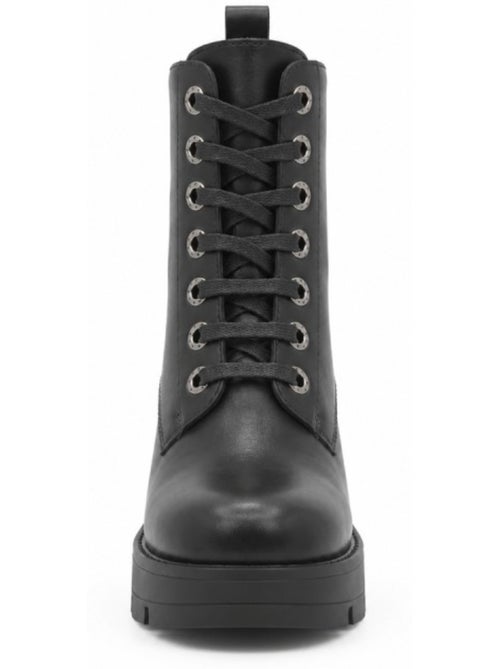 Botins de salto couro natural purapiel - Kiabi Botins de salto couro natural purapiel - Kiabi
