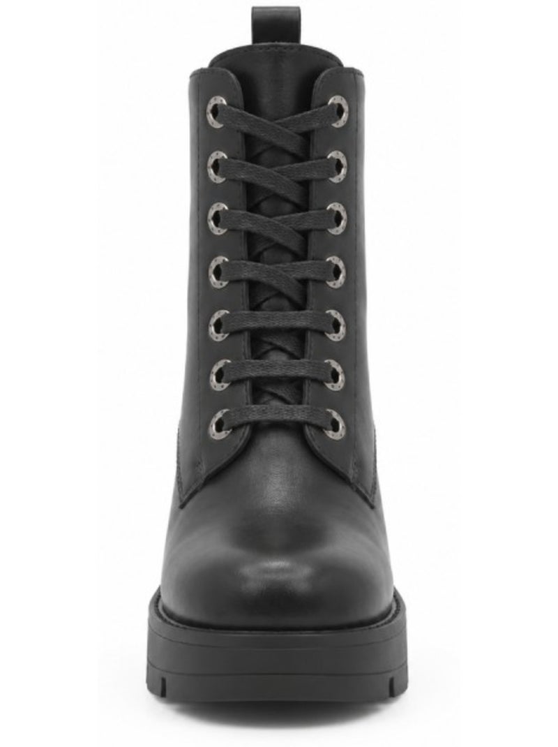Botins de salto couro natural purapiel Preto - Kiabi