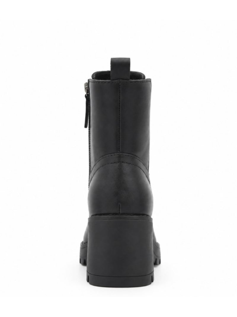 Botins de salto couro natural purapiel Preto - Kiabi