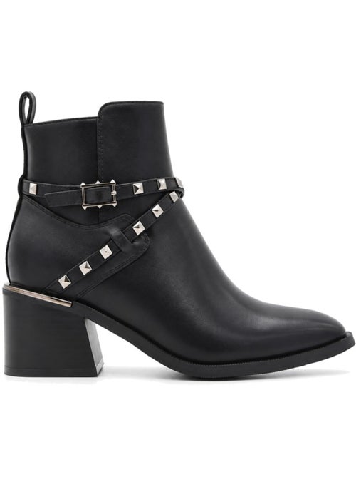 Botins de salto couro natural purapiel - Kiabi