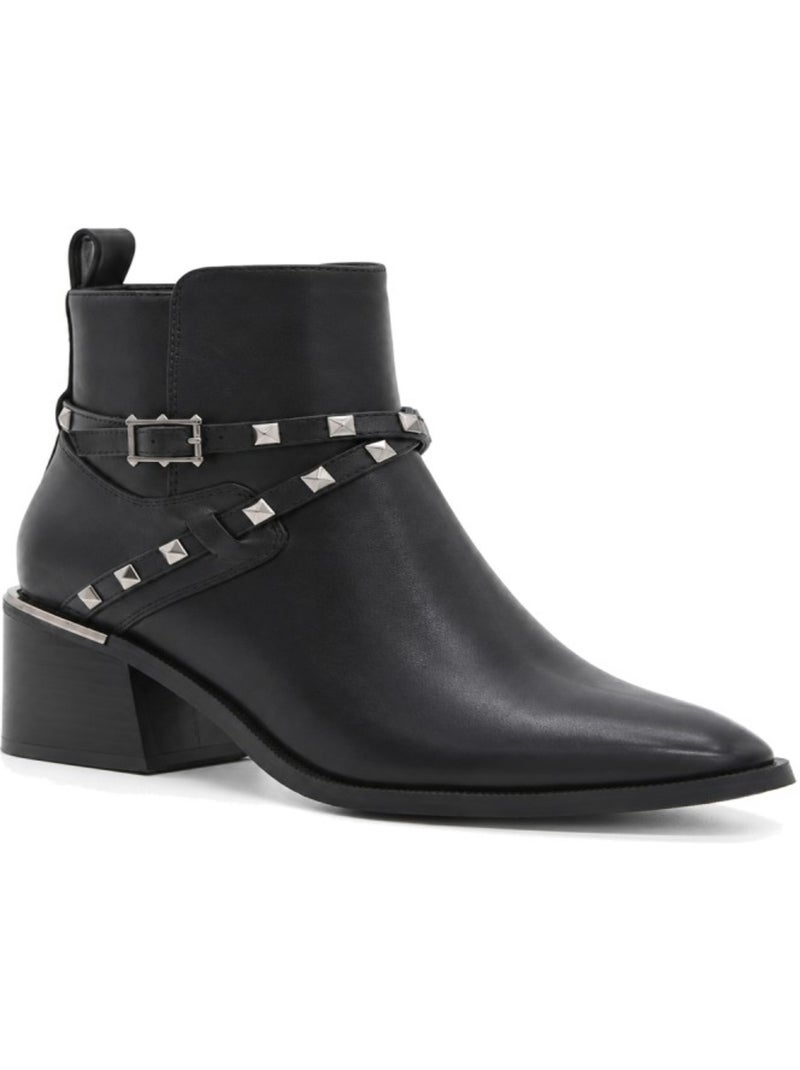 Botins de salto couro natural purapiel Preto - Kiabi