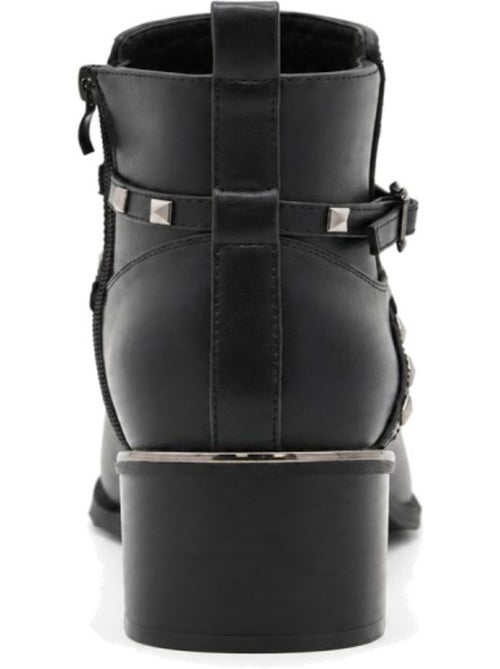 Botins de salto couro natural purapiel - Kiabi