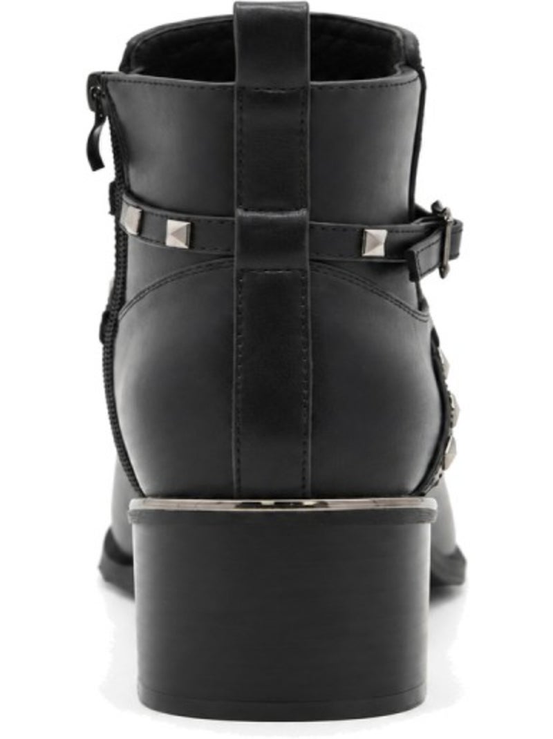 Botins de salto couro natural purapiel Preto - Kiabi