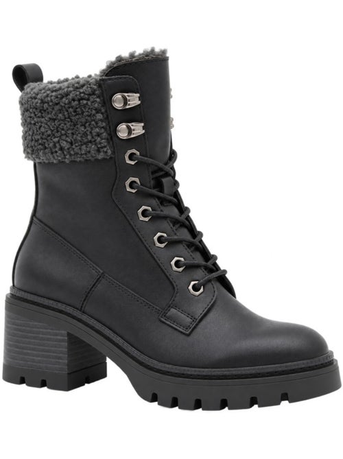 Botins de salto couro natural purapiel - Kiabi