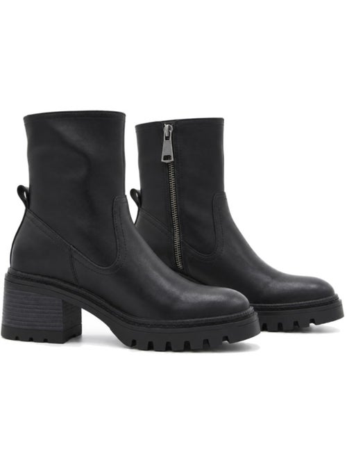 Botins de salto couro natural purapiel - Kiabi Botins de salto couro natural purapiel - Kiabi