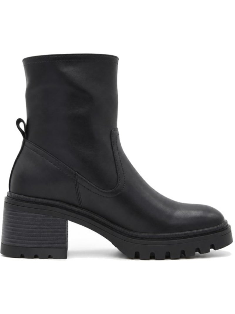 Botins de salto couro natural purapiel Preto - Kiabi