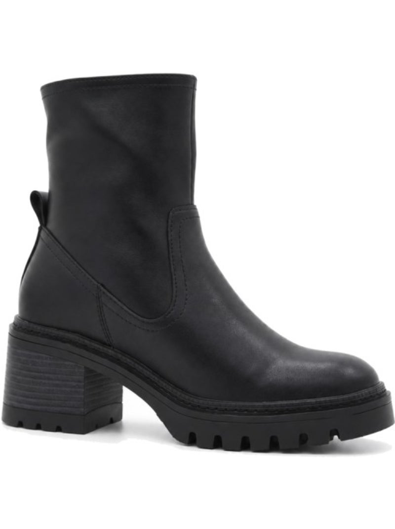 Botins de salto couro natural purapiel Preto - Kiabi