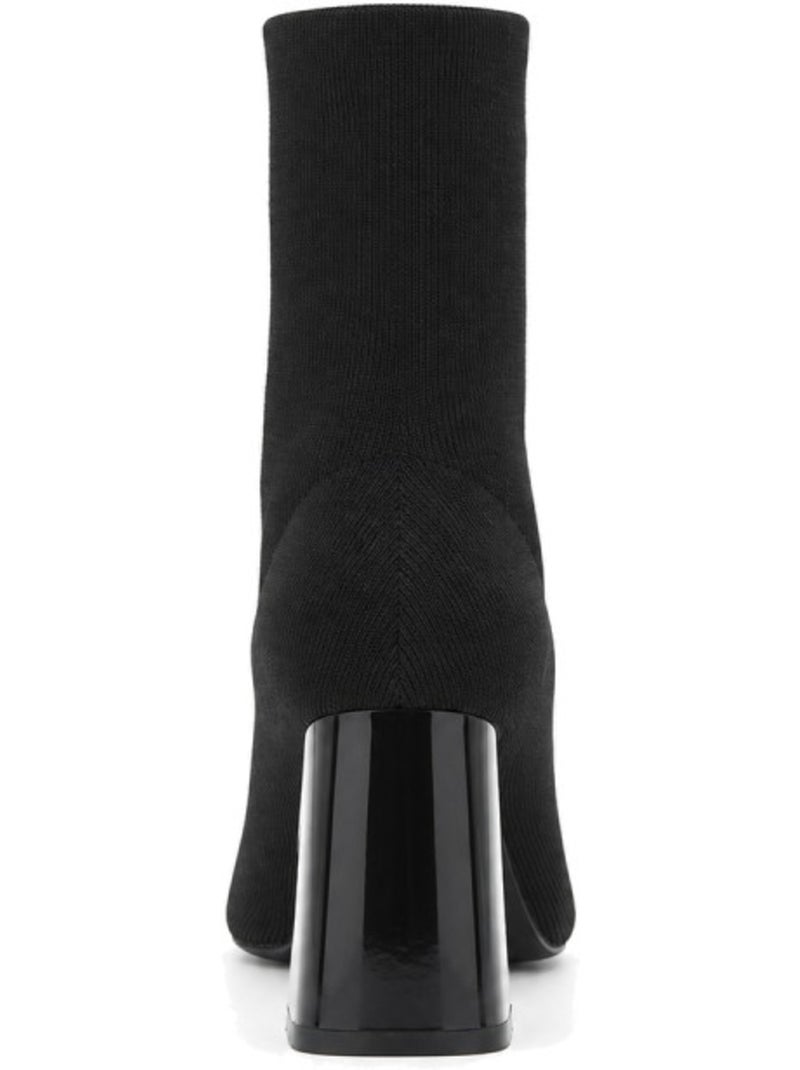 Botins de salto couro natural purapiel Preto - Kiabi