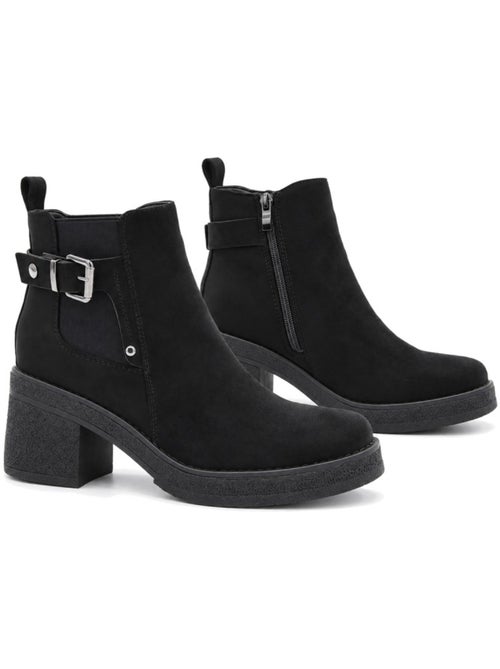 Botins de salto material sintético montevita - Kiabi Botins de salto material sintético montevita - Kiabi