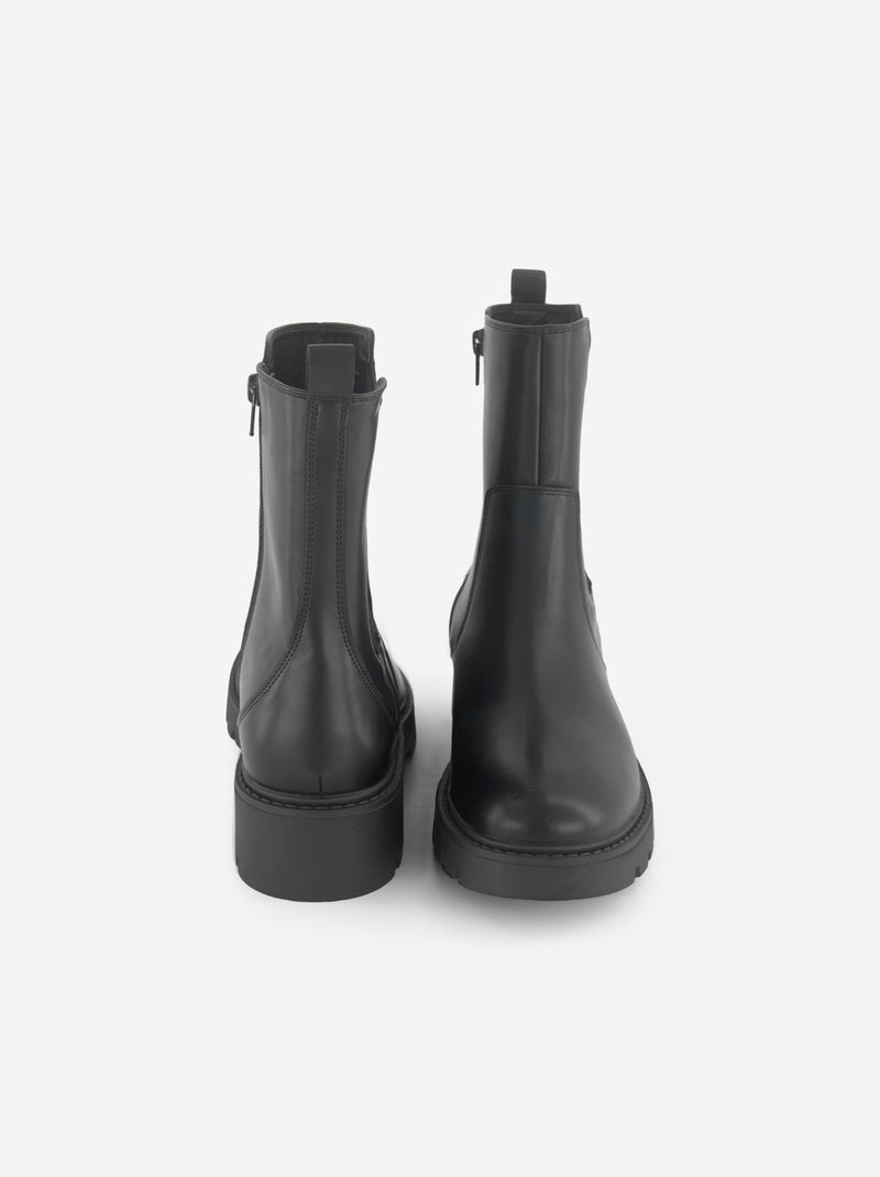 Botins de salto raso Preto - Kiabi