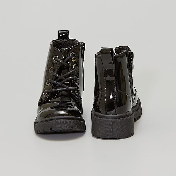 BOTINS BORDEAUX DE VERNIZ COM LAÇO PARA MENINA WEBUYE