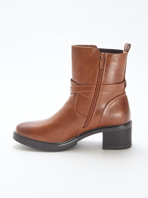 Botins elásticos com tiras - Kiabi