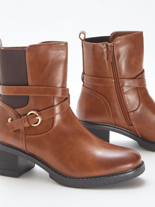 Botins elásticos com tiras - Kiabi