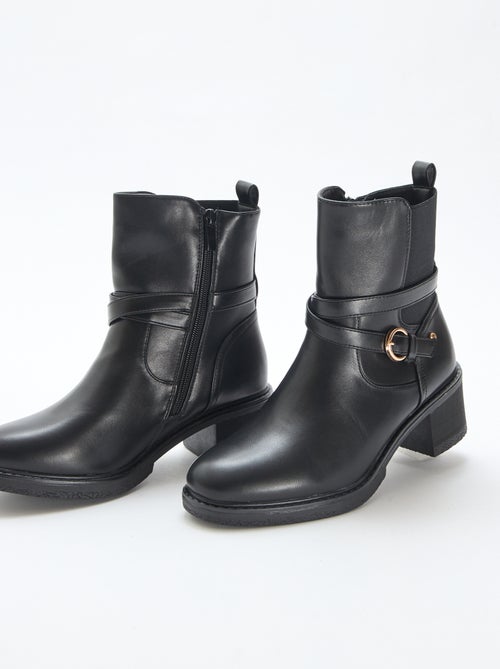 Botins elásticos com tiras - Kiabi