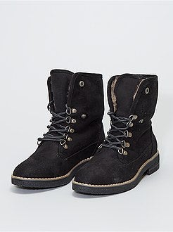 Botins em camurça sintética forrados - Kiabi